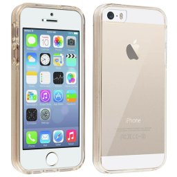 Avizar Fundas Protectora de Silicona y Policarbonato Protección 360º Color Champán para iPhone 5 / iPhone 5S / iPhone SE