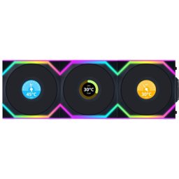 Lian Li UNI FAN SL Wireless LCD 120 Pack Triple Ventilador Suplementario 120mm Negro