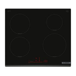 Placa de inducción Bosch Serie 6 PIE631HC1E 60cm 7400W Vidrio y Cerámica 4 Zonas Home Connect Negra