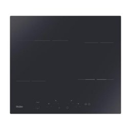 Placa Vitrocerámica Integrable 59cm 4 Zonas 4900W Vidrio y Cerámica, Control Táctil Negro