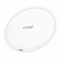 Base de carga inalámbrica Qi Universal carga rápida 15W USB-C ABS Blanca