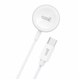 Cable cargador magnético COOL Tipo-C para Apple Watch Series 1-10 SE Ultra 2.5W Blanco