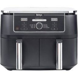 Ninja Freidora de aire sin aceite doble AF400EU 6 en 1 compartimento doble Max 9,5L. Negro