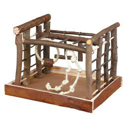 Juguete de madera Natural Living Trixie para periquitos - 35 x 29 x 25 cm