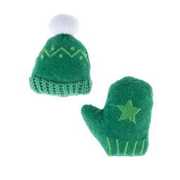 Set de gorro y guante navideños TIAKI juguetes para gatos - set de 2