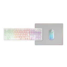Mars Gaming Mcpwx Combo Gaming Inalámbrico Teclado Frgb Ratón Rgb Alfombrilla Blanco Español