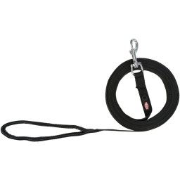 Correa de rastreo Trixie, negra para perros - Talla: M-L: 5 m de largo / 20 mm de ancho