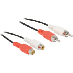DELOCK 85807 - Cable RCA 2 x macho a 2 x hembra 5,0 m