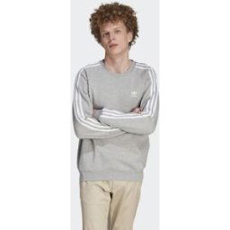 Adidas Sudadera de Hombre 3-Stripes Crew Originals. Gris 54
