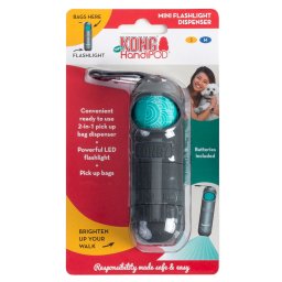KONG HandiPOD Mini dispensador de bolsas y linterna - incl. 1 rollo de bolsas para heces