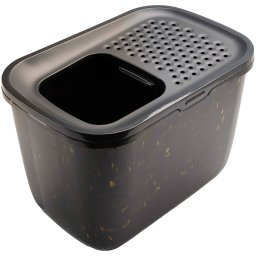 Arenero para gatos Savic Hop In Marble - negro-oro
