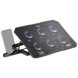 Mars Gaming MNBC23 Base Refrigeradora y Stand Negro para Portátil hasta 16