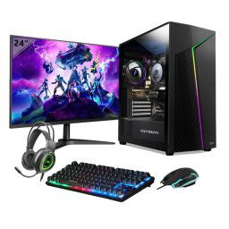 VolttierPC PC Gaming Completo AMD Ryzen 7 8700G/32GB/1TB SSD + Monitor 24" + Pack