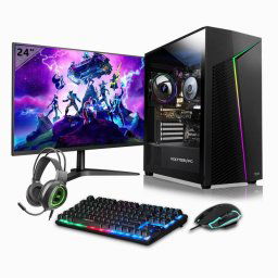 VolttierPC PC Gaming Completo Intel Core i5-12400F/32GB/1TB SSD/RTX 3060 + Monitor 24" + Pack