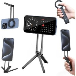 Soporte Magnético Universal Trípode Clip Mosquetón Aluminio Rotación 360° Smartphone
