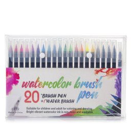 Set rotuladores acuarelables con punta pincel 20+1 premium nylon flexible