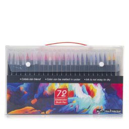 Set rotuladores punta de pincel acuarelables 72+1 colores nylon premium mezclador