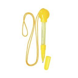 Bolígrafo Pump pompas de jabón lanyard capucha colores varios tinta azul