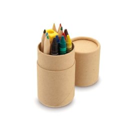 Set de dibujo Pixi 13 piezas lápices de colores y ceras cuerpo hexagonal