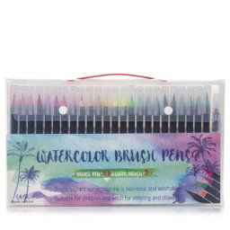 Rotulador punta de pincel acuarelable set 48+2 colores premium nylon flexible