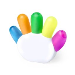 Set de marcadores fluorescentes Dinku soporte blanco ABS termoplástico 5 colores