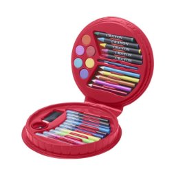 Set de dibujo Trinen 29 piezas estuche circular colores y accesorios