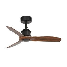 Faro Just Fan Ventilador de Techo con Mando 7W Negro/Nogal