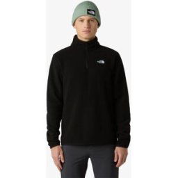 The North Face Forro polar con cremallera de 1/4 de hombre Glacier . Negro M