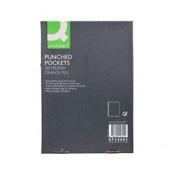Funda multitaladro q-connect din a4 120 mc piel de naranja caja de 100 unidades
