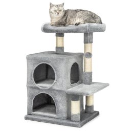 Rascador Lionto para gatos, 80 cm - gris claro