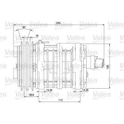 Compresor, aire acondicionado VALEO 700853