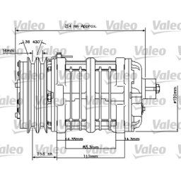 Compresor, aire acondicionado VALEO 815837