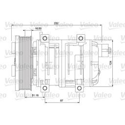 Compresor, aire acondicionado VALEO 716657