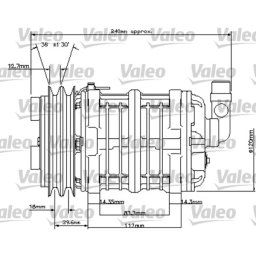 Compresor, aire acondicionado VALEO 815800
