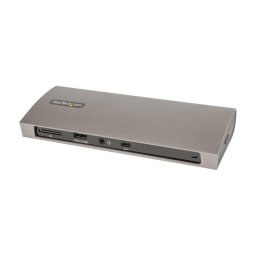 Docking Station StarTech Thunderbolt 4 96W PD 3xTB4/3xUSB-A/SD/Ethernet Negro Gris