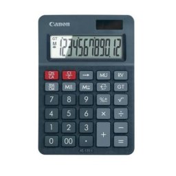 Calculadora Canon AS-120 II Escritorio 12 dígitos LCD Inclinada Batería Solar Negro