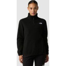 The North Face Forro polar con cremallera de 1/4 de mujer Glacier . Negro L