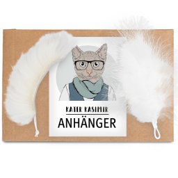 Kater Kasimir caña para gatos con plumas - Colgantes de repuesto - Set de 2 (pluma y piel de oveja)