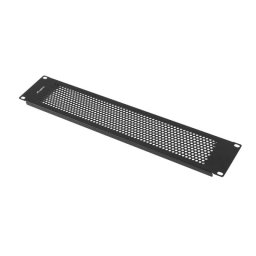 Panel ciego Lanberg AK-1412-B 2U 19" Acero Perforado Negro RAL9004 M6