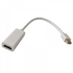 3Go Cable Adaptador MiniDisplayPort a HDMI Macho/Hembra 15cm Blanco