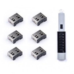 Smart Keeper Pack 6 Bloqueos para Puertos USB + Llave de Seguridad Negro