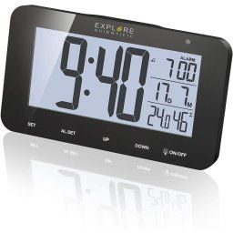 Explore Scientific Reloj Despertador Negro