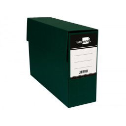 Caja transferencia liderpapel folio con fuelle lomo 110 mm color verde 380x110x260 mm