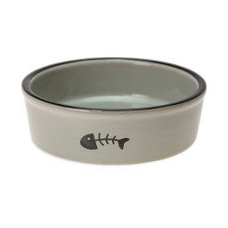 Comedero de cerámica Karlie para gatos, gris - 200 ml, 12 cm de diámetro