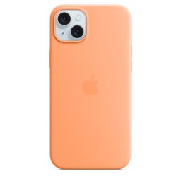Apple Funda de Silicona con MagSafe Naranja Sorbete para iPhone 15 Plus