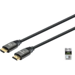 MANHATTAN 355940 - Cable HDMI de alta velocidad Ultra 48 Gbps 8K 60 Hz negro 2 m