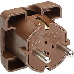 BACHMANN BACH 911.470 - Tapón de contacto protector tipo F - CEE 7/4, marró