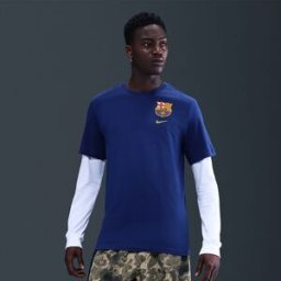 Nike Camiseta de hombre FC Barcelona 2025-2026 Crew . Azul M