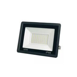 Foco proyector LED Slim Negro 50W 6000K IP66 120º Exterior e Interior Slim