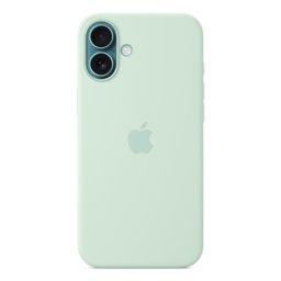 Funda silicona Apple MDGU4ZM/A iPhone 16 Plus MagSafe microfibra aguamarina